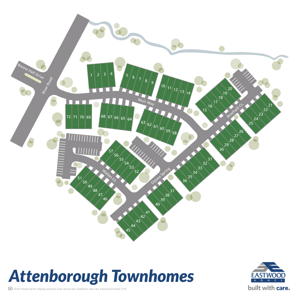 Attenborough Townhomes Piedmont, SC Luxury Townhomes Eastwood Homes